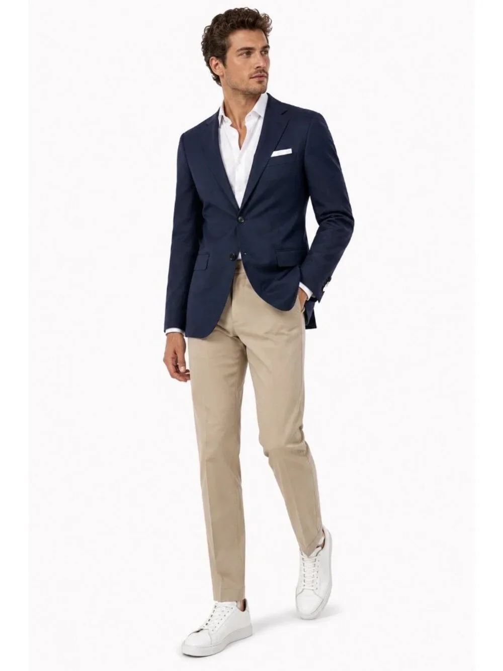 SUIT SUPPLY NAPOLI jacket blazer navy blue 46L wool perenial super 110s business